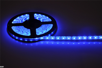 LED strip 5050 smd light 12V 24V IP65 BLUE 60LEDs per meter 300LEDs 5m 3 resistences