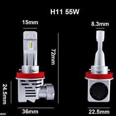 Car LED Headlight H11 H7 55W H4 60/55W Original Bulb Fog Lamp 18000LM H1 9005 9006 HB3 HB4 12V Truck Lights 24V