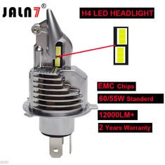 JALN7 Car Led Headlight H4 60/55W 12000LM 6500K High Beam Low Beam Bulb 12V White Motorcycle Head Lamp