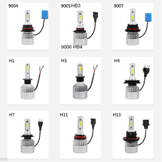 JALN7 Car LED headlight Truck Bulb Fog Lamp H4 H7 H11 40W 8000LM H13 H1 H3 9005 9006 6000K 3000K 12V 24V