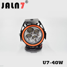 Motorcycle Headlight Led JALN7 U7 40W Fog Driving Running Light with Angel Eyes Lights Ring Front Strobe Flashing