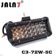 LED Light Bar JALN7 72W 3Rows 2 Colors LED Driving Lamp Super Bright Off Road Lights LED Work Light Boat Jeep