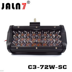 LED Light Bar JALN7 72W 3Rows 2 Colors LED Driving Lamp Super Bright Off Road Lights LED Work Light Boat Jeep