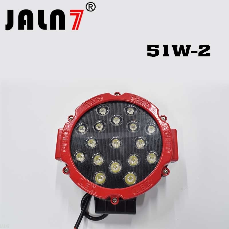 Led Work Light JALN7 51W Car Driving Lights Fog Light Off Road Lamp Car Boat Truck SUV JEEP ATV Led Light