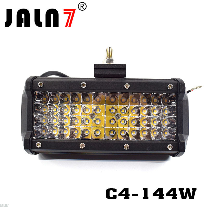 LED Light Bar JALN7 144W 4Rows Combo Beam LED Driving Lamp Super Bright Off Road Lights LED Work Light Boat Jeep